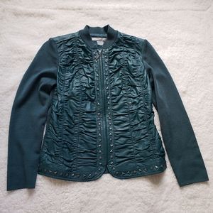 Peter Nygar teal leather jacket